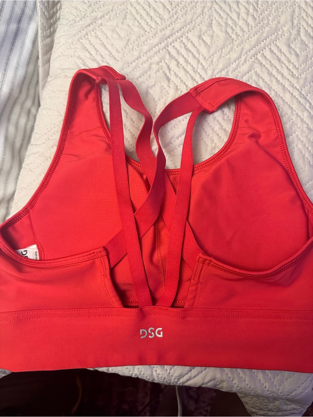 DSG Red Racerback Sports Bra - Picture 3 of 6
